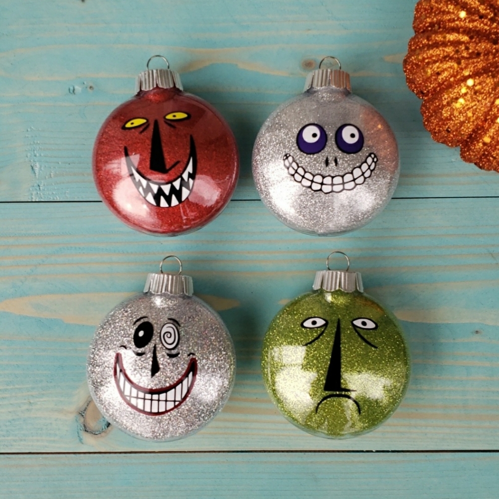 Nightmare Before Christmas Ornament Set Shatterproof